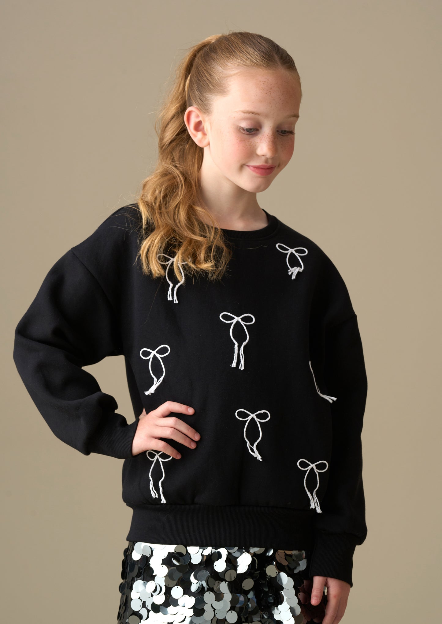 Imogen Embroidered Bow Sweat