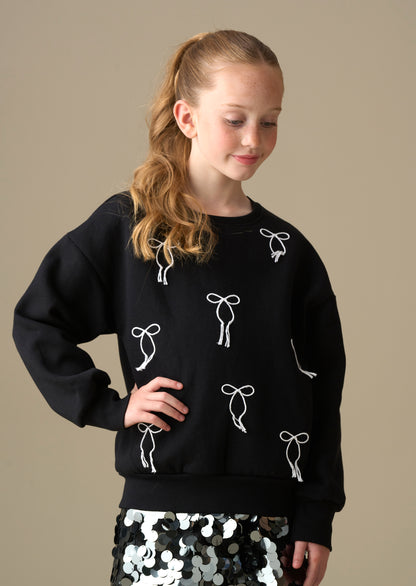 Imogen Embroidered Bow Sweat