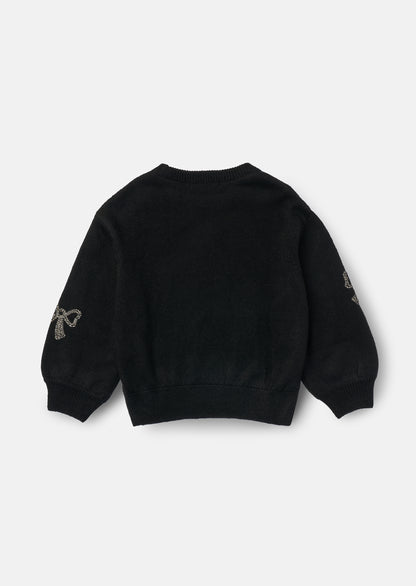 Anna Sequin Bow Jumper