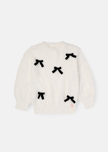 Mia Velvet Bow Eyelash Jumper