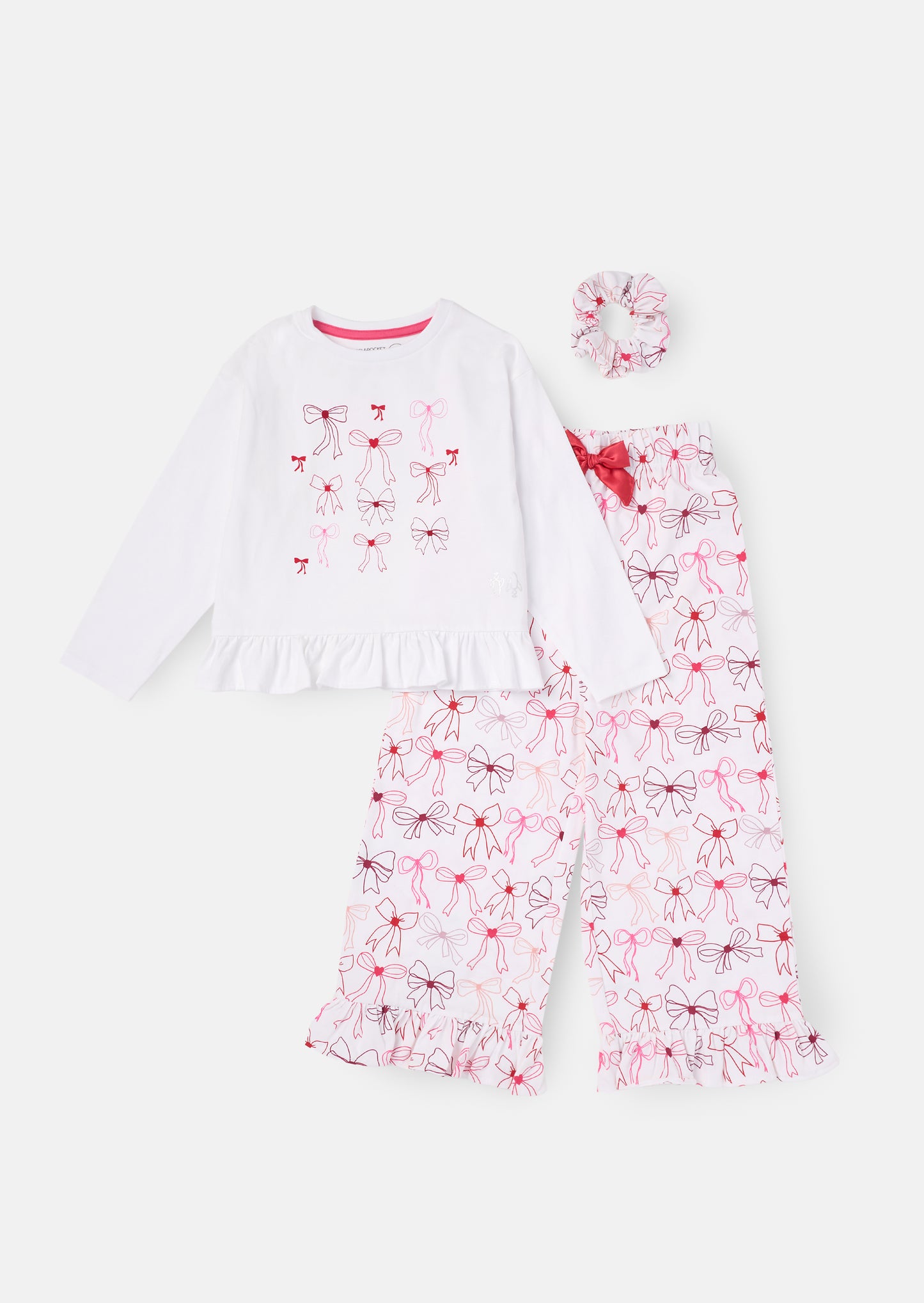 Betty Bow Print Frill Pjs