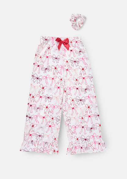 Betty Bow Print Frill Pjs