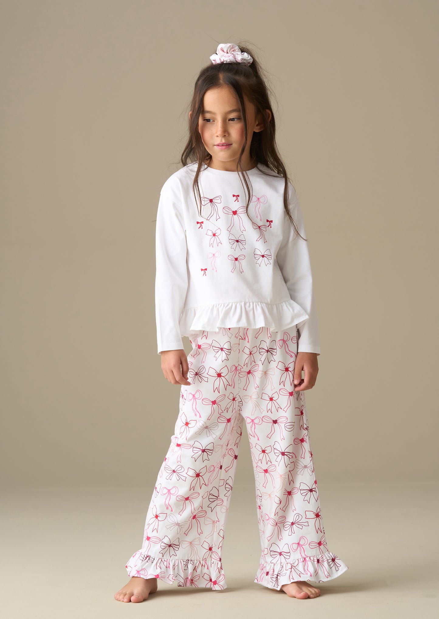 Betty Bow Print Frill Pjs