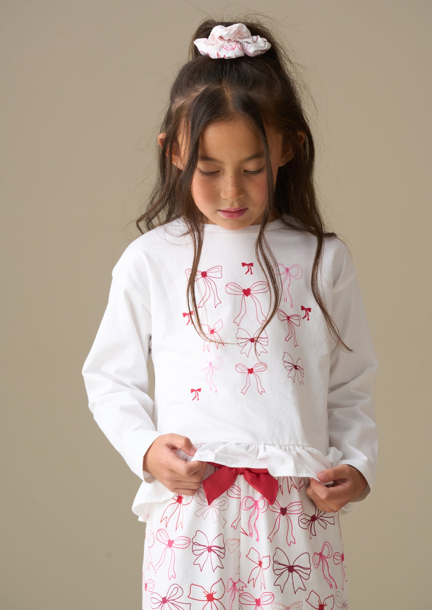 Betty Bow Print Frill Pjs