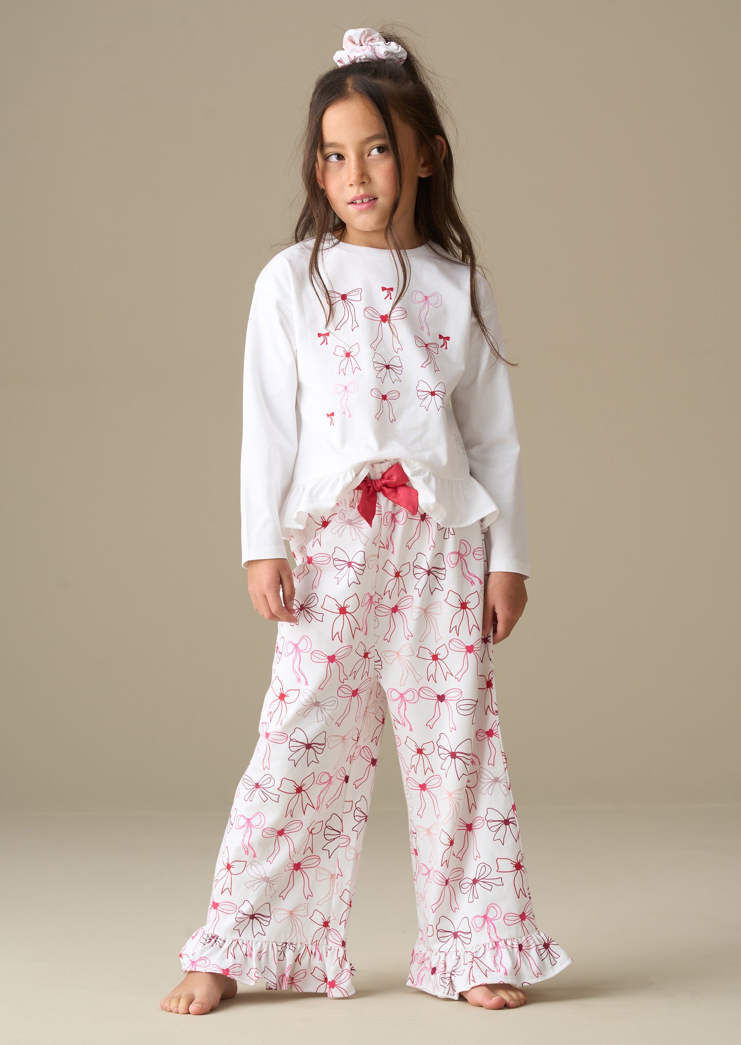 Betty Bow Print Frill Pjs