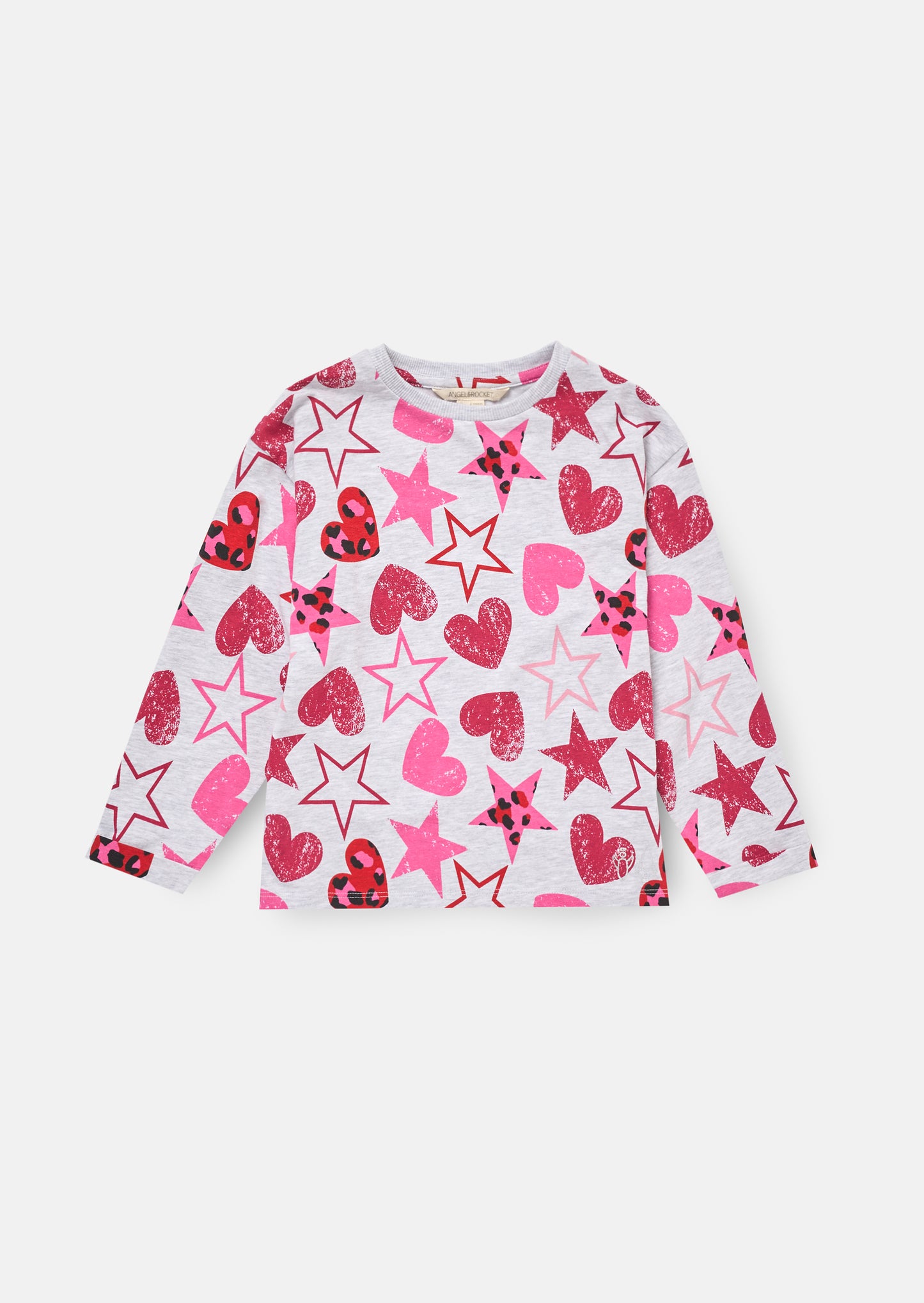 Stella Grey Heart and Star Leopard Pjs
