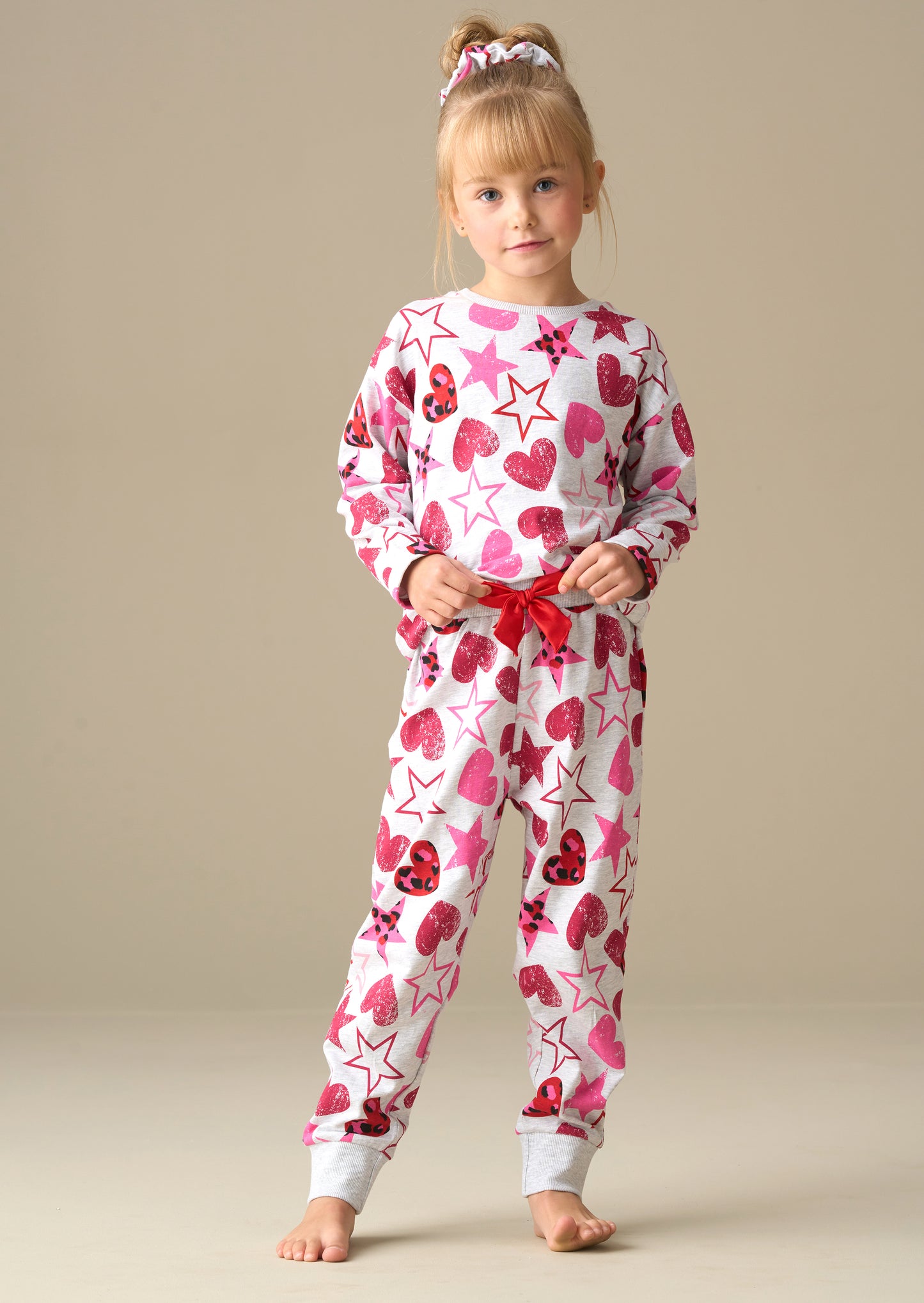 Stella Grey Heart and Star Leopard Pjs
