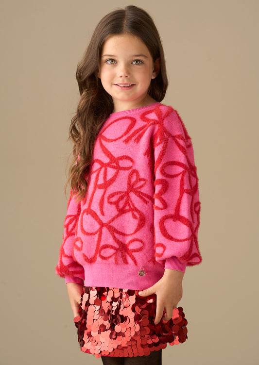 Livia Bow Eyelash Jumper