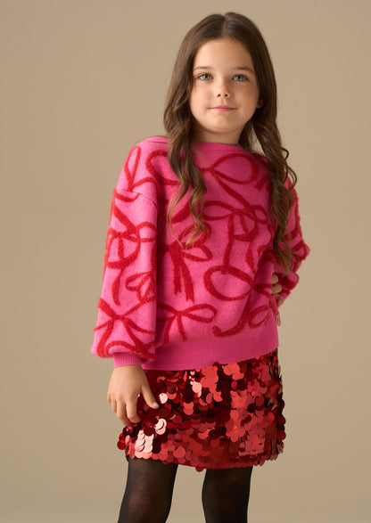 Livia Bow Eyelash Jumper