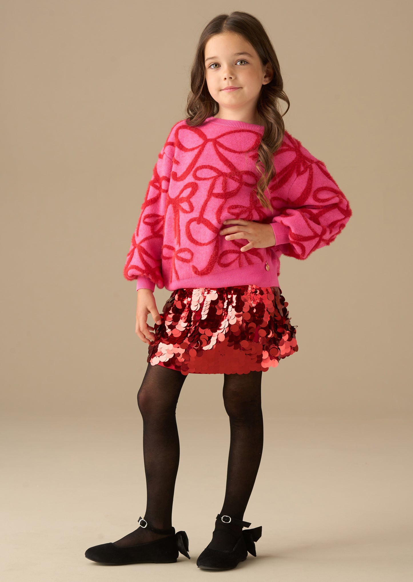 Livia Bow Eyelash Jumper