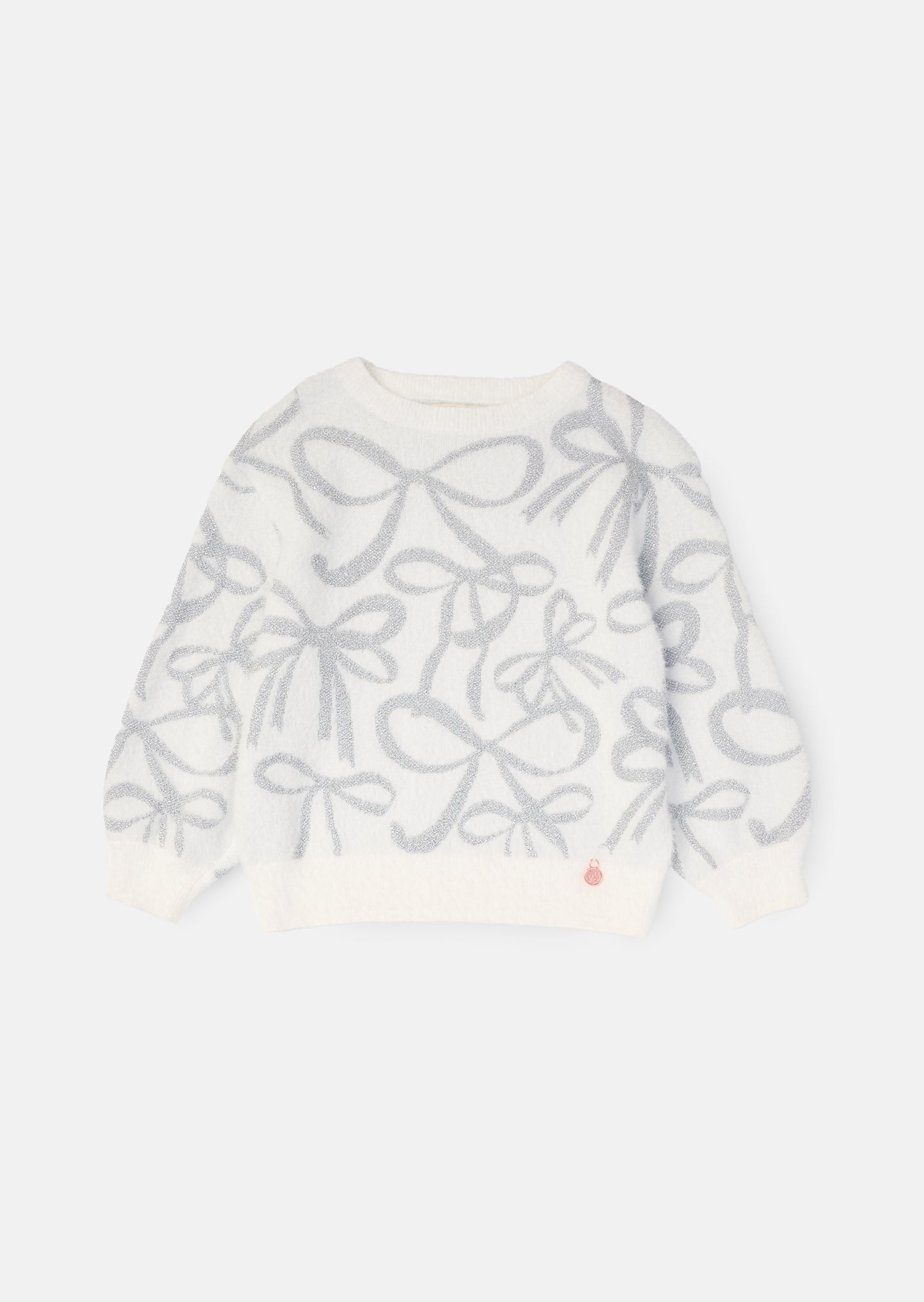 Livia Silver Bow Eyelash Jumper