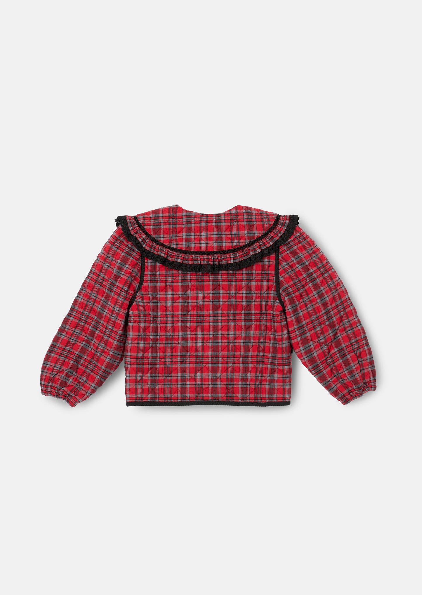 Paloma Red Check Collar Jacket