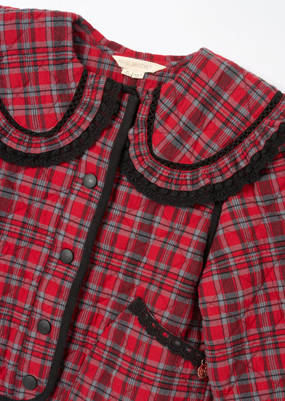 Paloma Red Check Collar Jacket