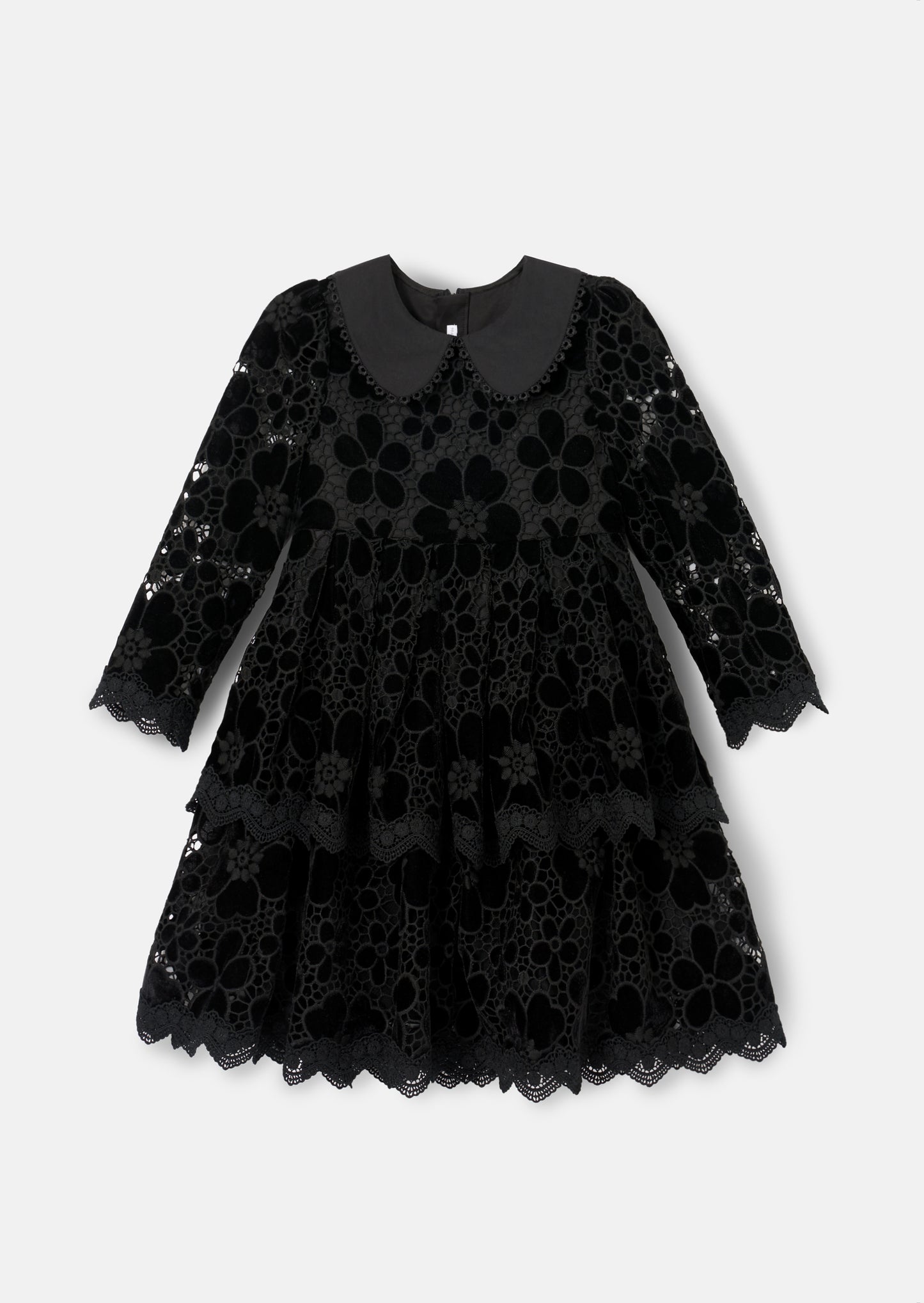 Mavea Velvet Lace Dress
