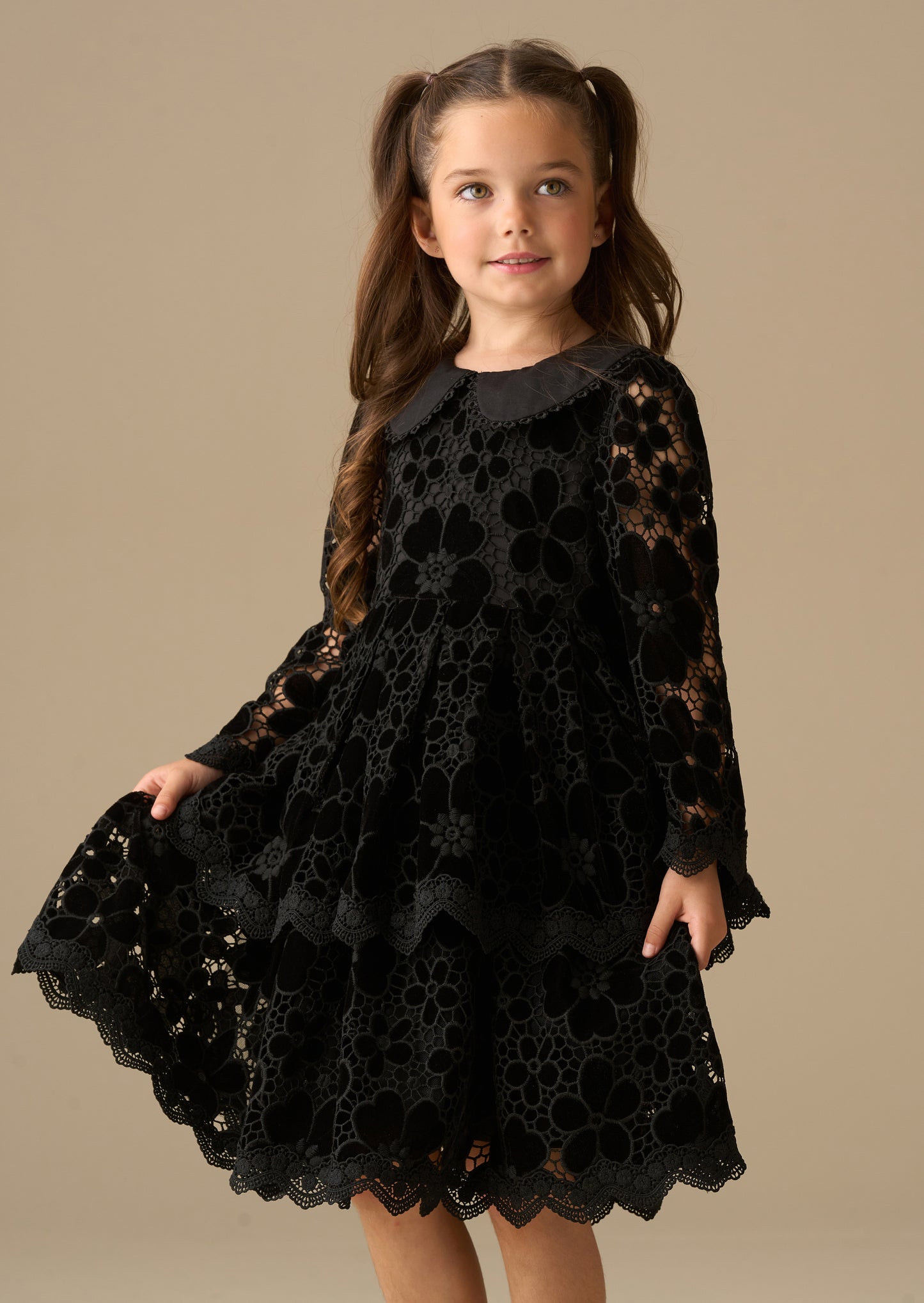 Mavea Velvet Lace Dress