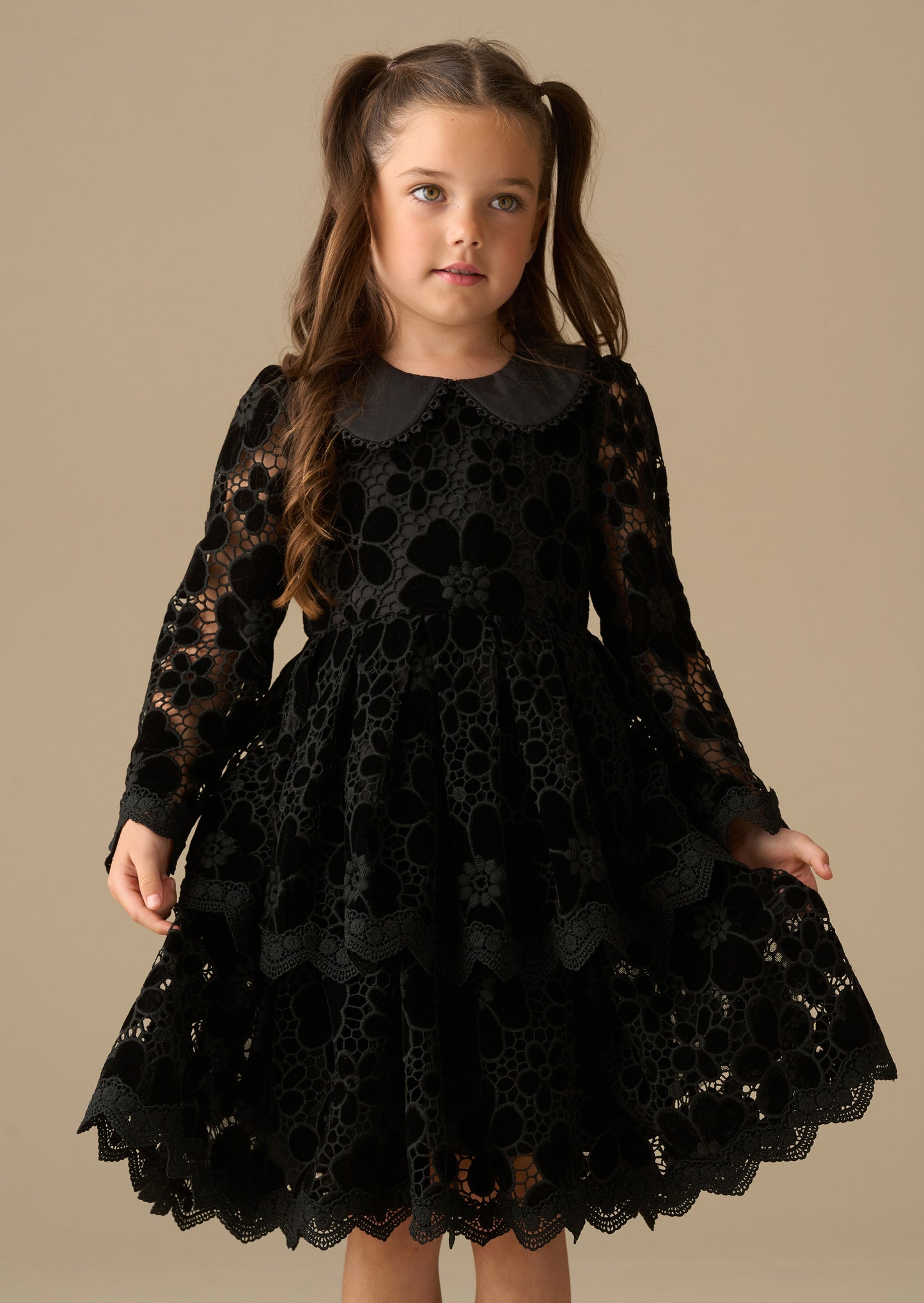 Mavea Velvet Lace Dress