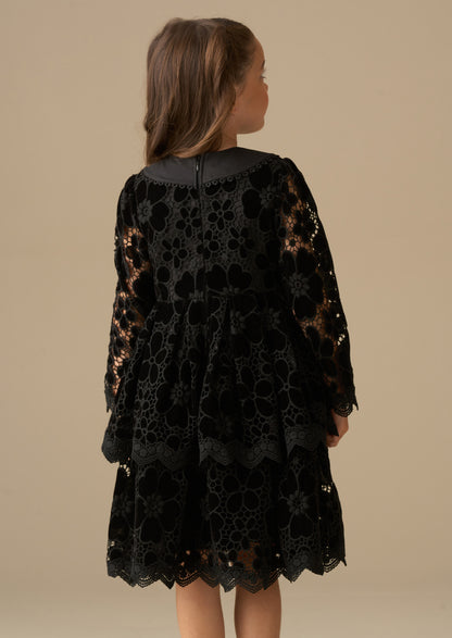 Mavea Velvet Lace Dress