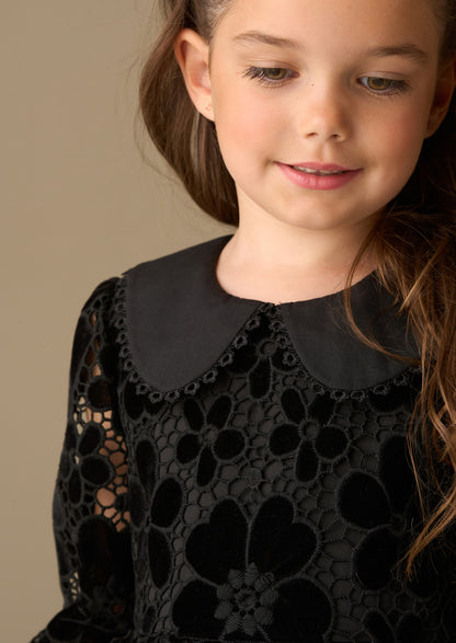 Mavea Velvet Lace Dress