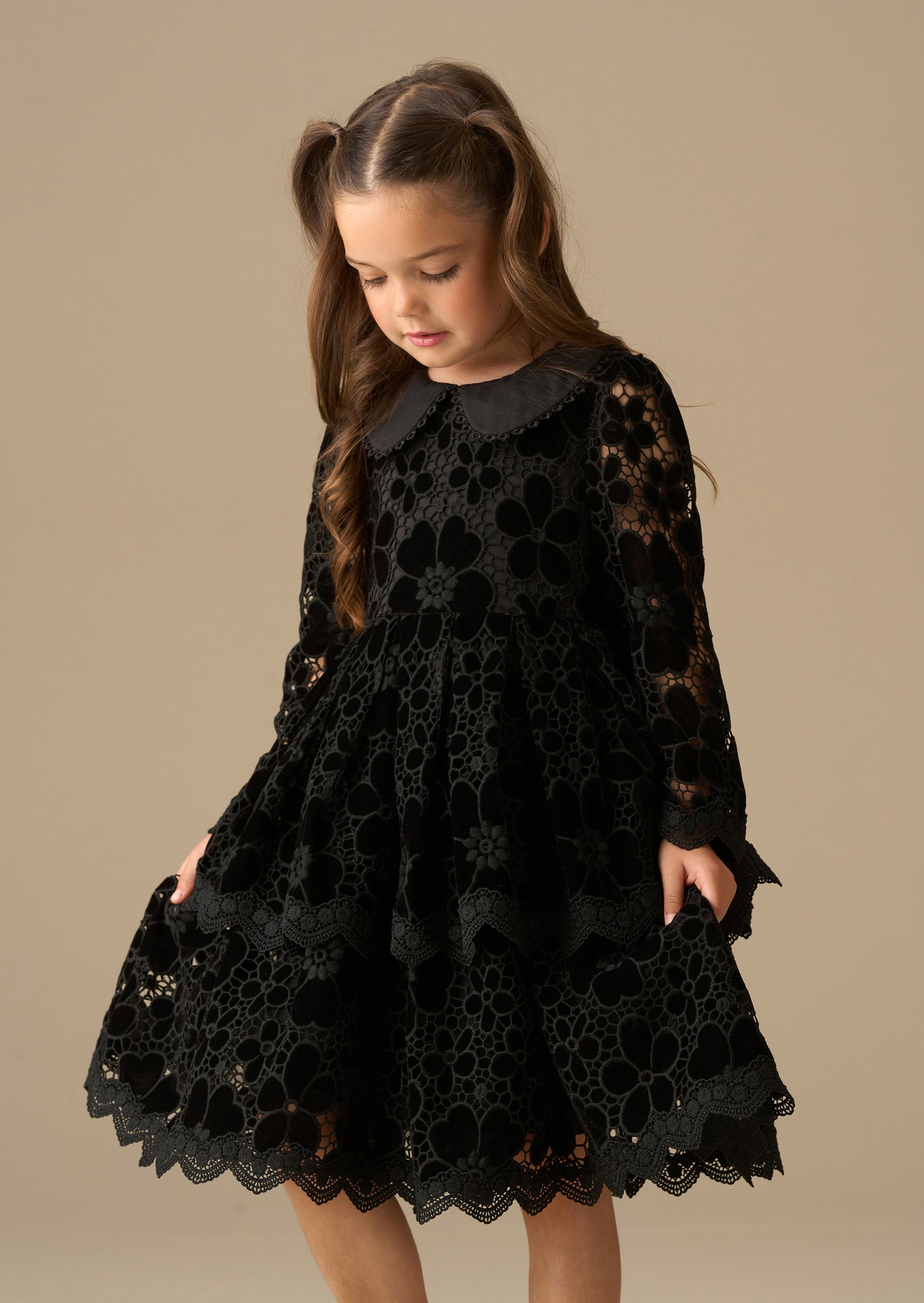 Mavea Velvet Lace Dress