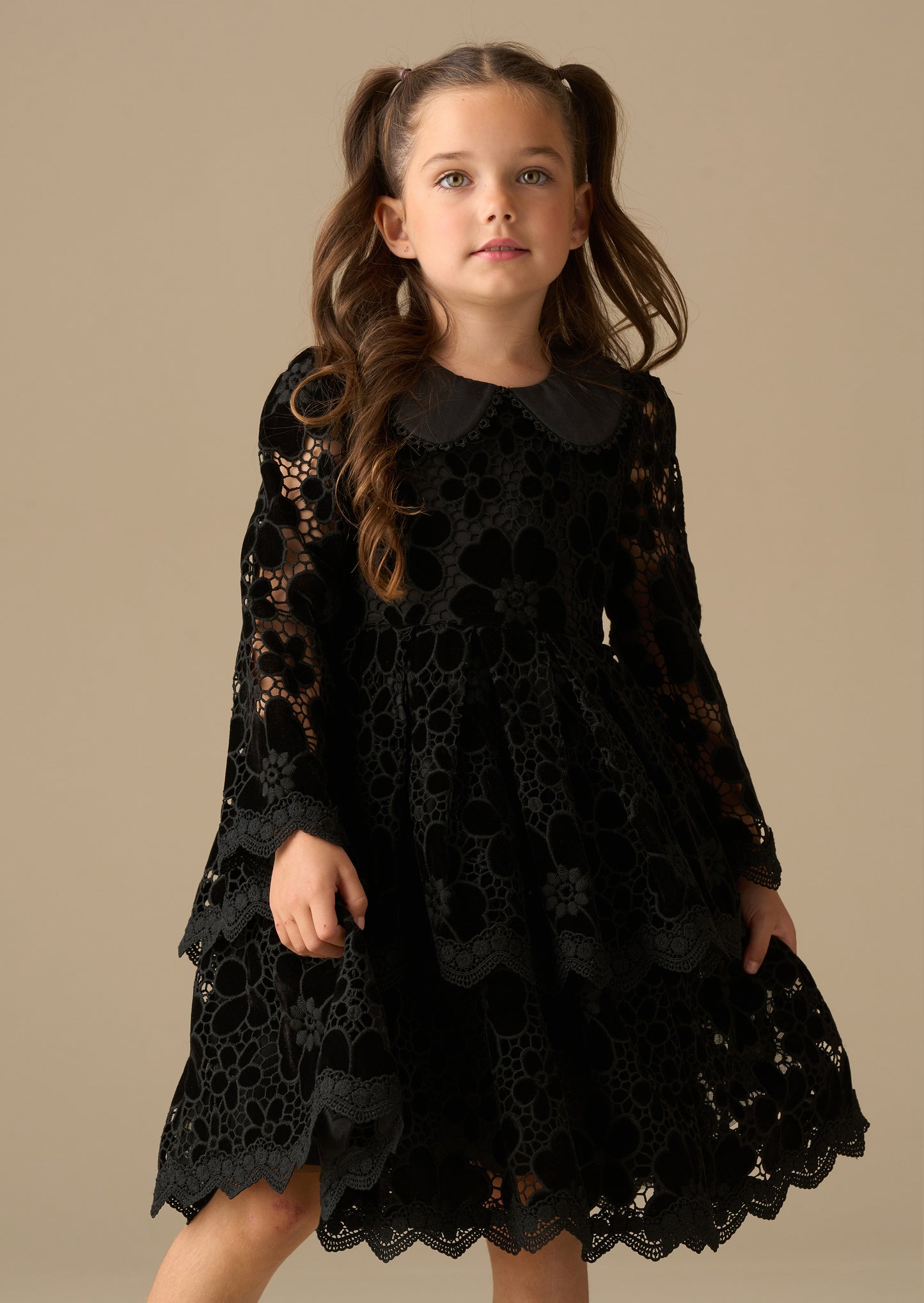 Mavea Velvet Lace Dress