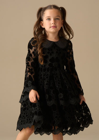 Mavea Velvet Lace Dress