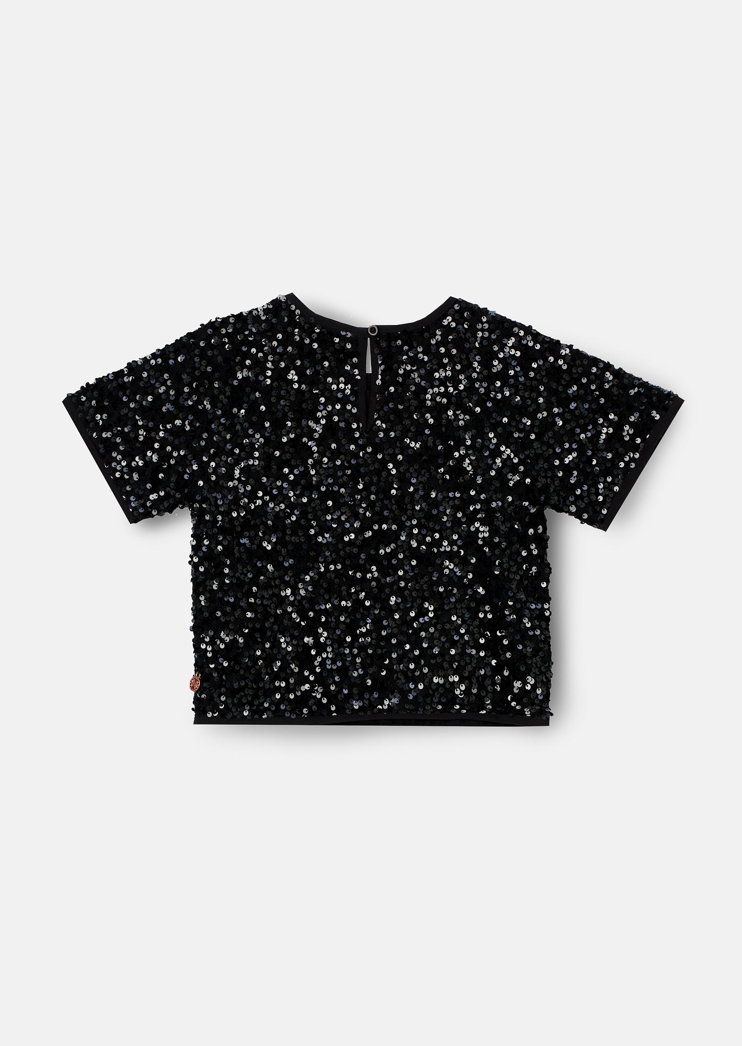 Leona Black Sequin Top