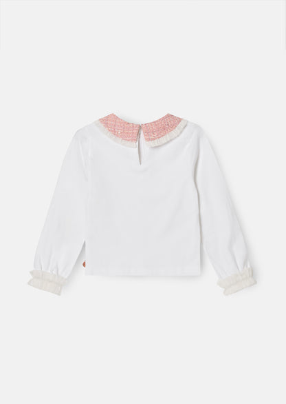 Faye Tweed Collar Ls Top