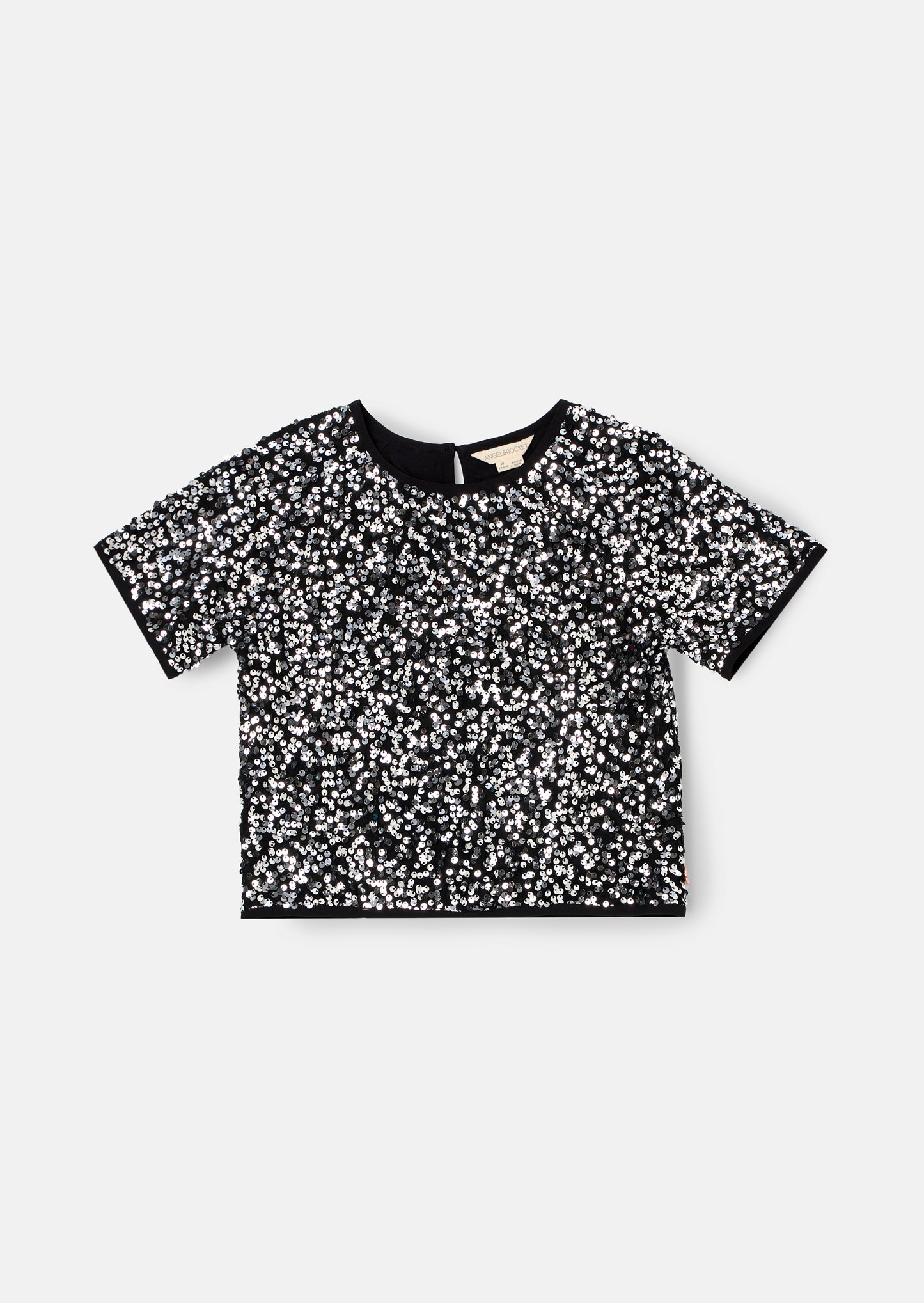 Leona Silver Sequin Top