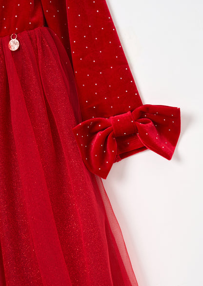 Elsie Velvet Tulle Dress