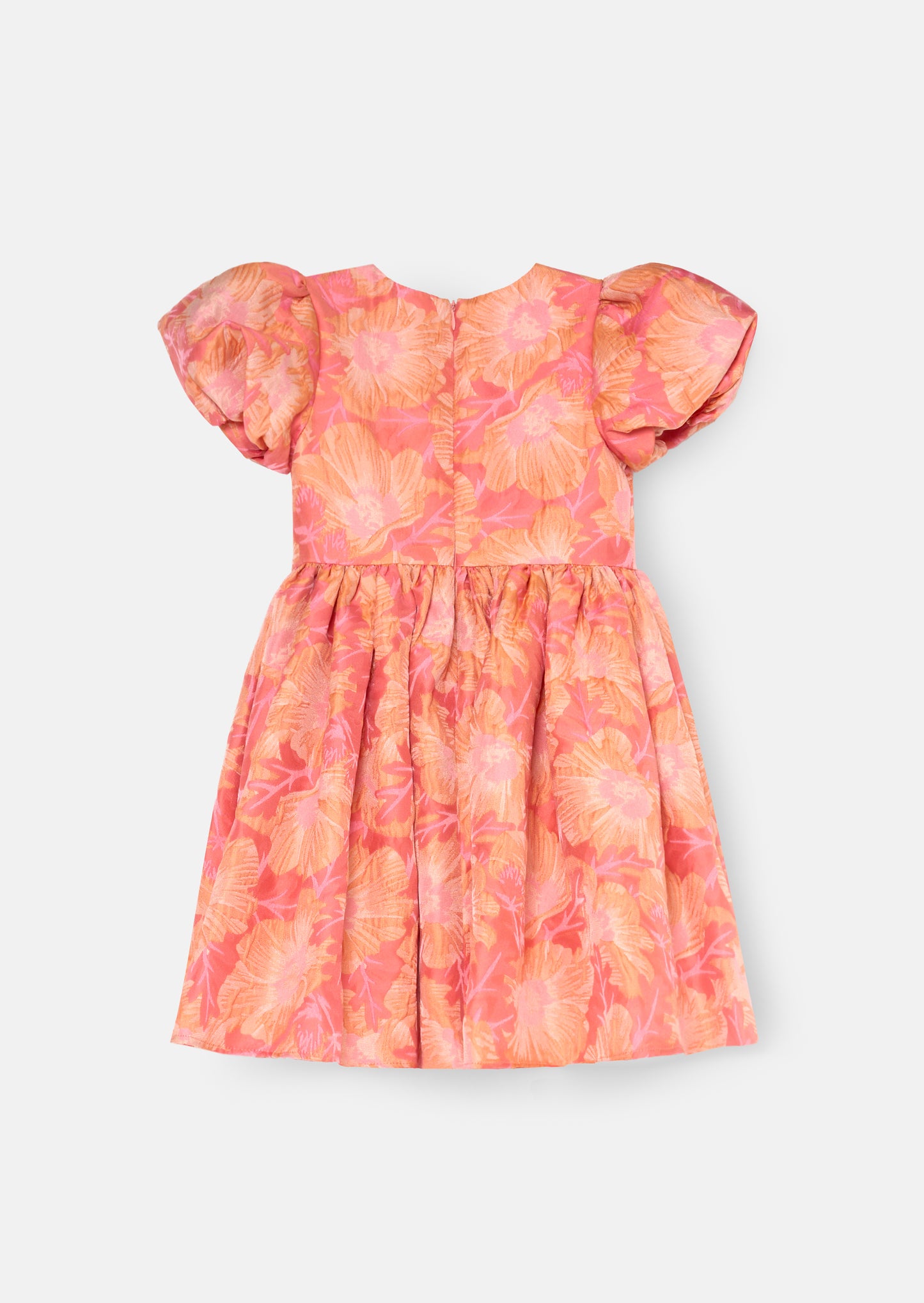 Georgia Pink Bow Jacquard Dress