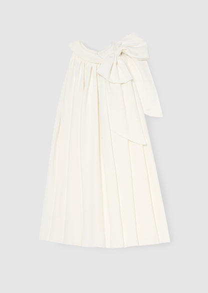 Amelia White Bow Swing Dress