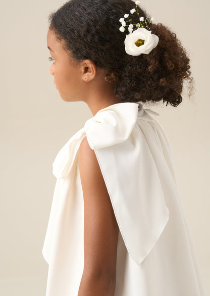 Amelia White Bow Swing Dress