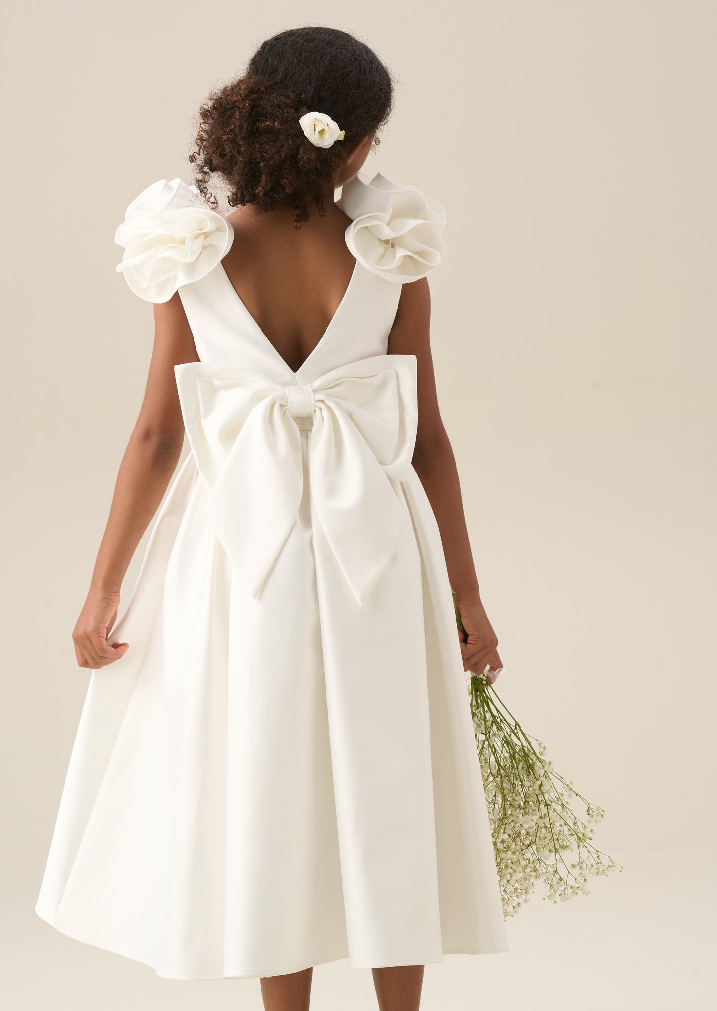 Coco Puff Sleeve Bow Back Dress