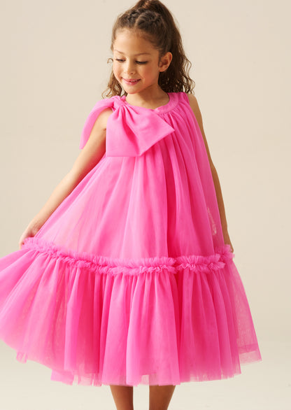Talullah Bow Shoulder Tulle Dress