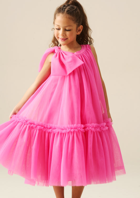 Talullah Bow Shoulder Tulle Dress