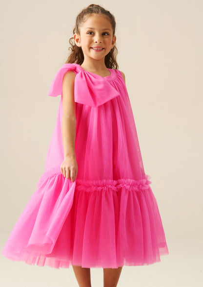 Talullah Bow Shoulder Tulle Dress