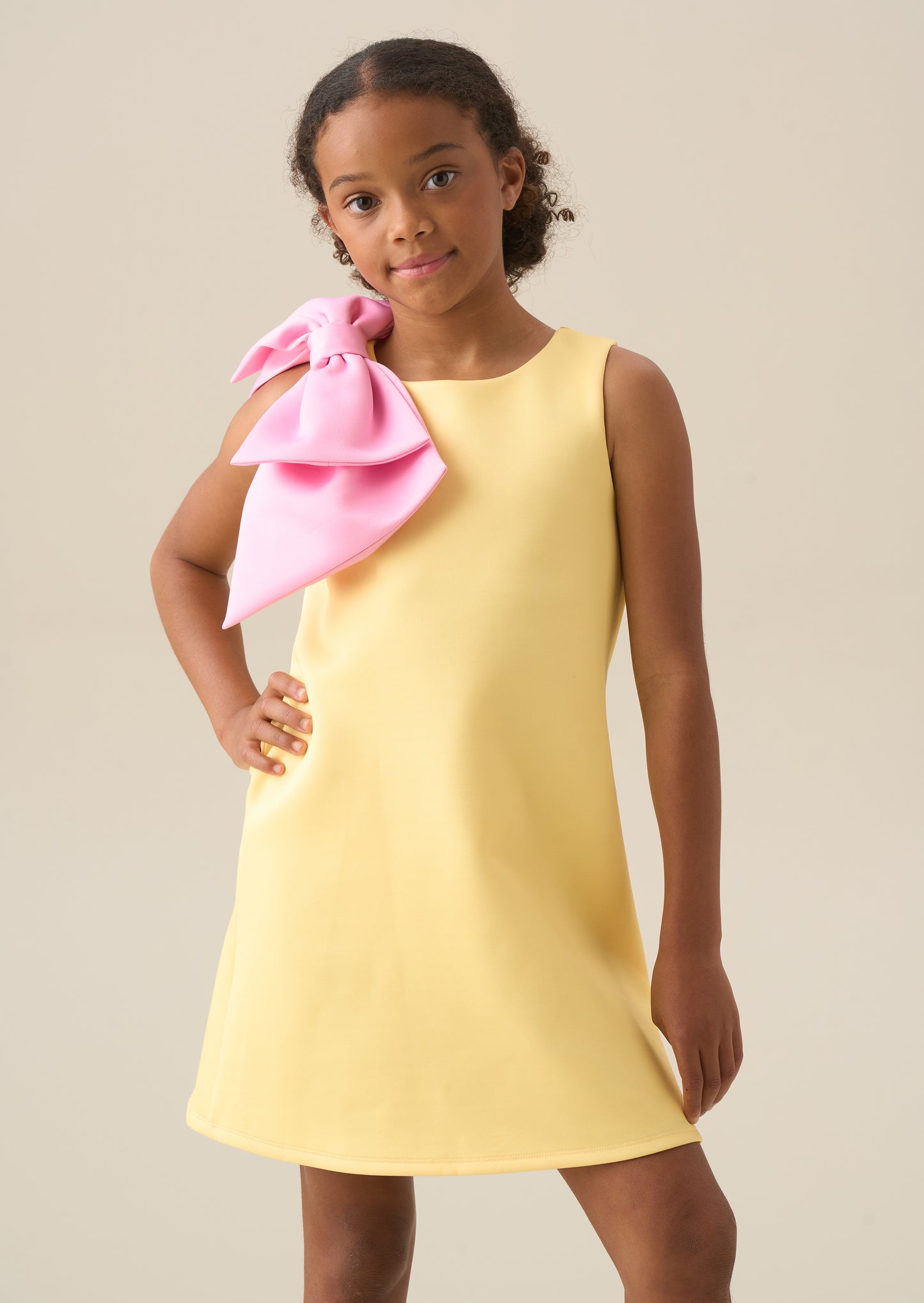 Thea Oversized Bow Shoulder Dress