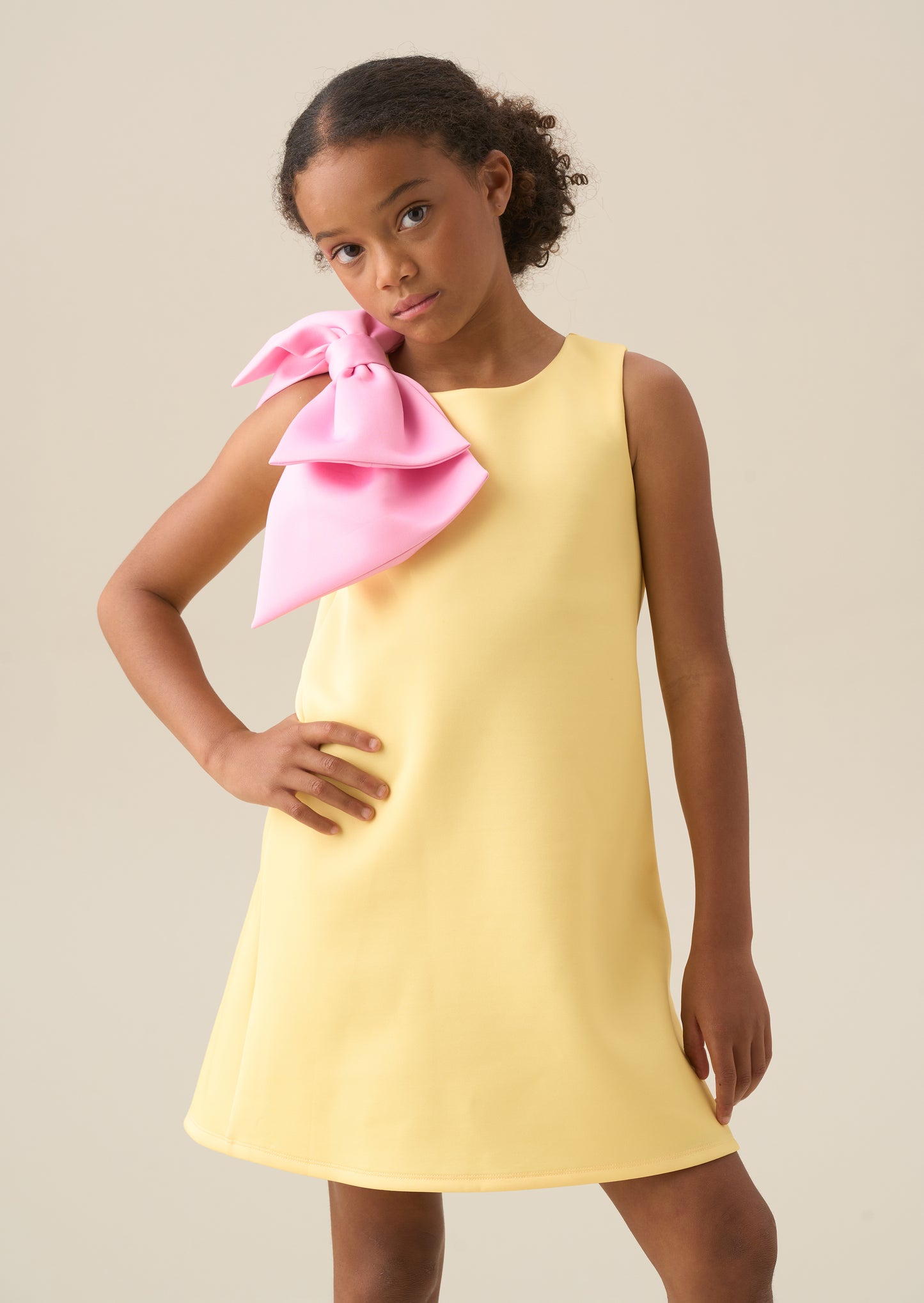 Thea Oversized Bow Shoulder Dress