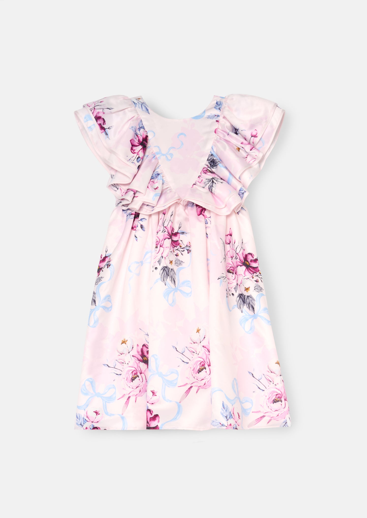 Emillie Print Frill Sleeve Dress
