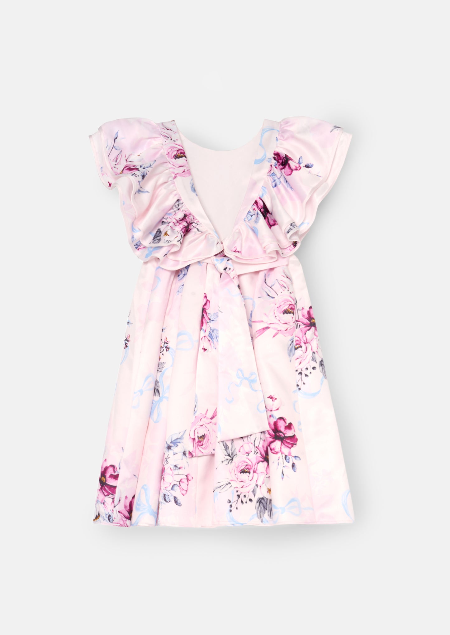 Emillie Print Frill Sleeve Dress