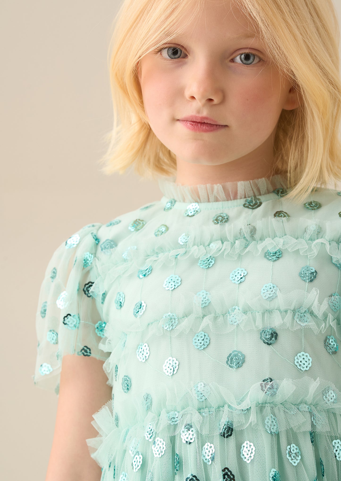 Bea Mesh Frill Dress