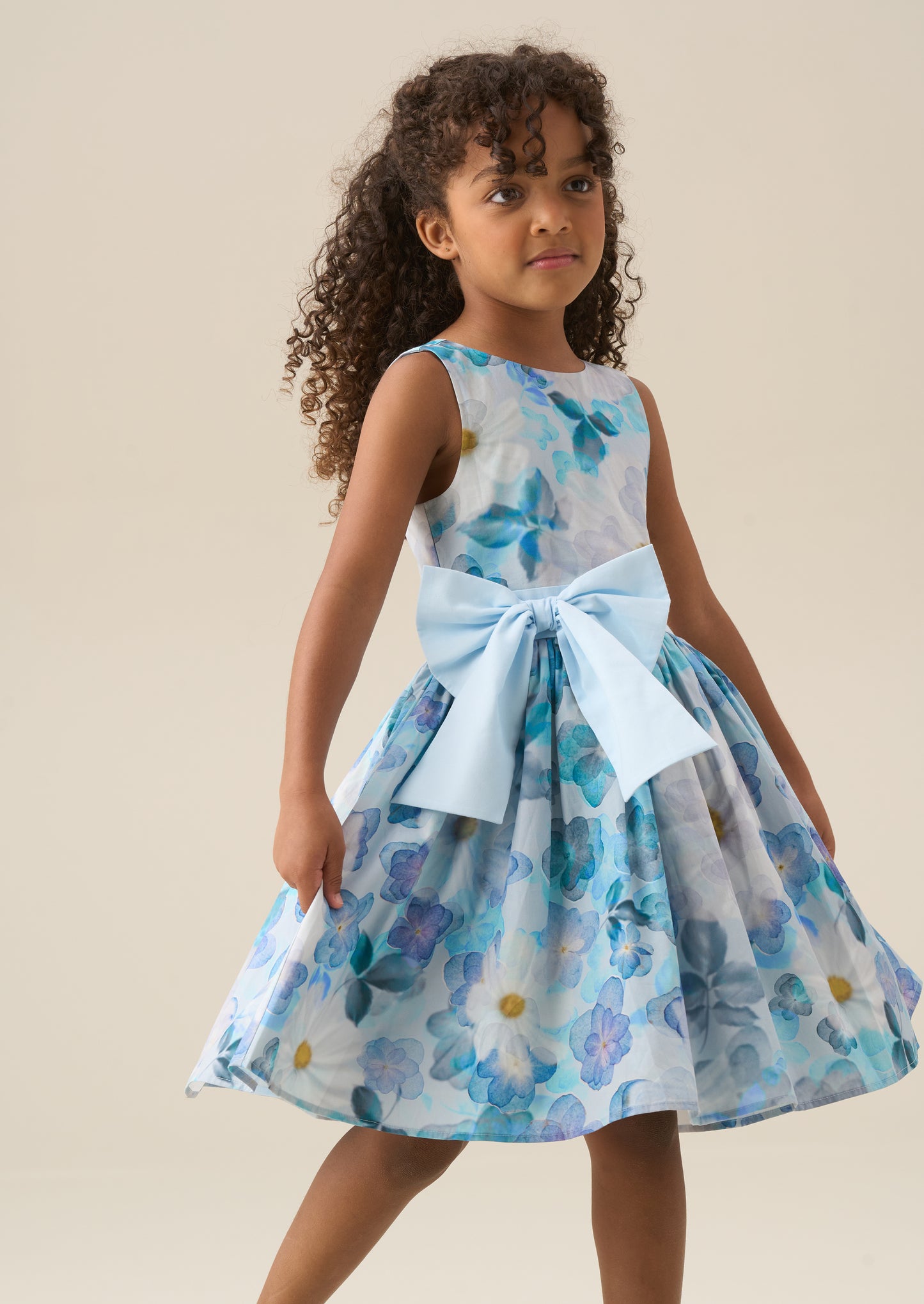 Elsa Print Bow Waist Dress