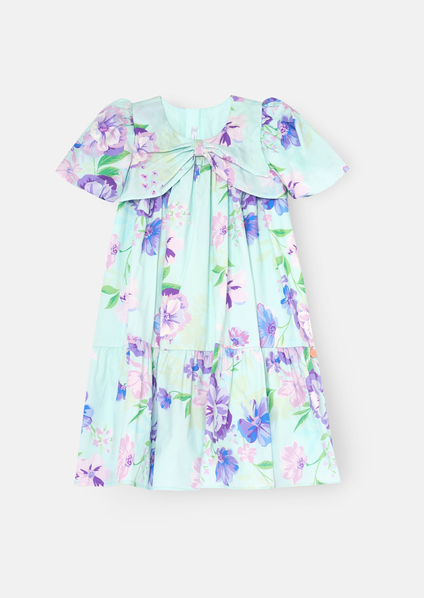 Lucia Puff Sleeve Bow Front Dress