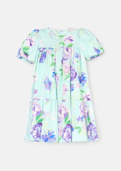 Lucia Puff Sleeve Bow Front Dress