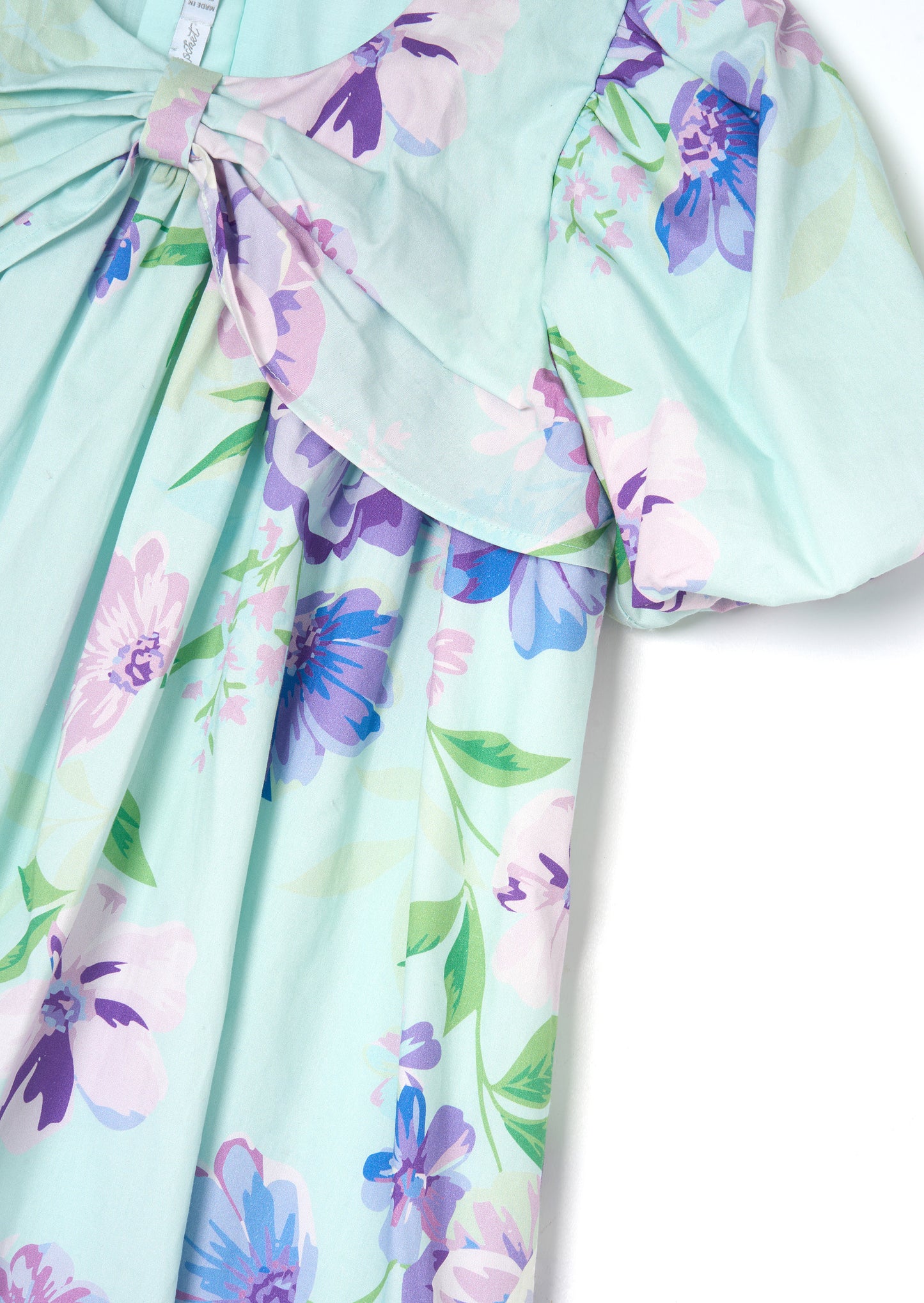 Lucia Puff Sleeve Bow Front Dress