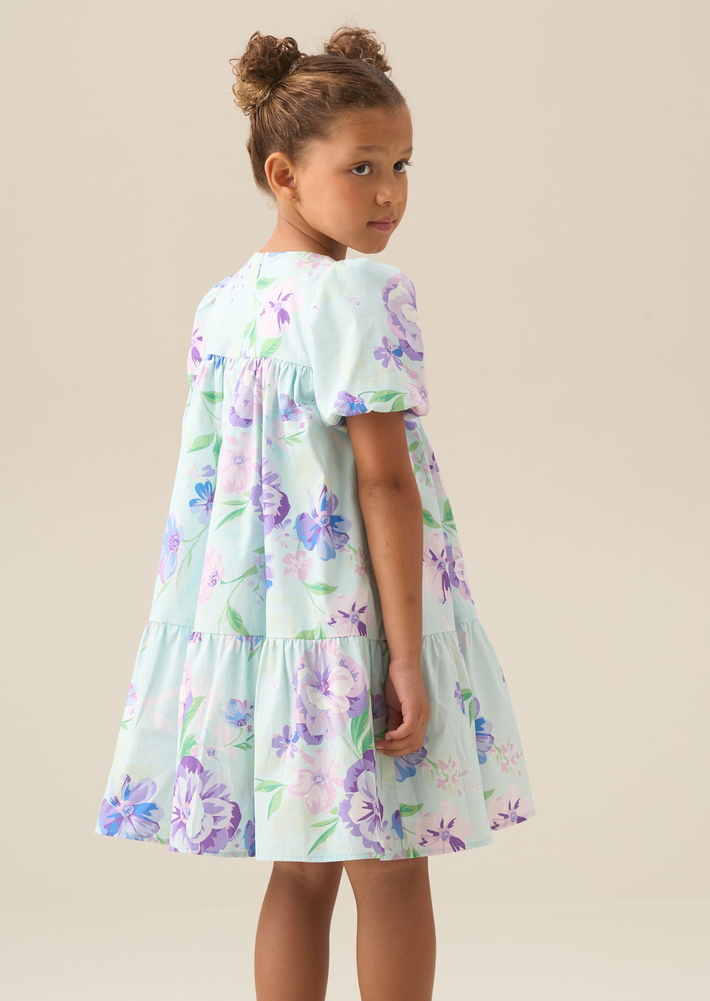 Lucia Puff Sleeve Bow Front Dress