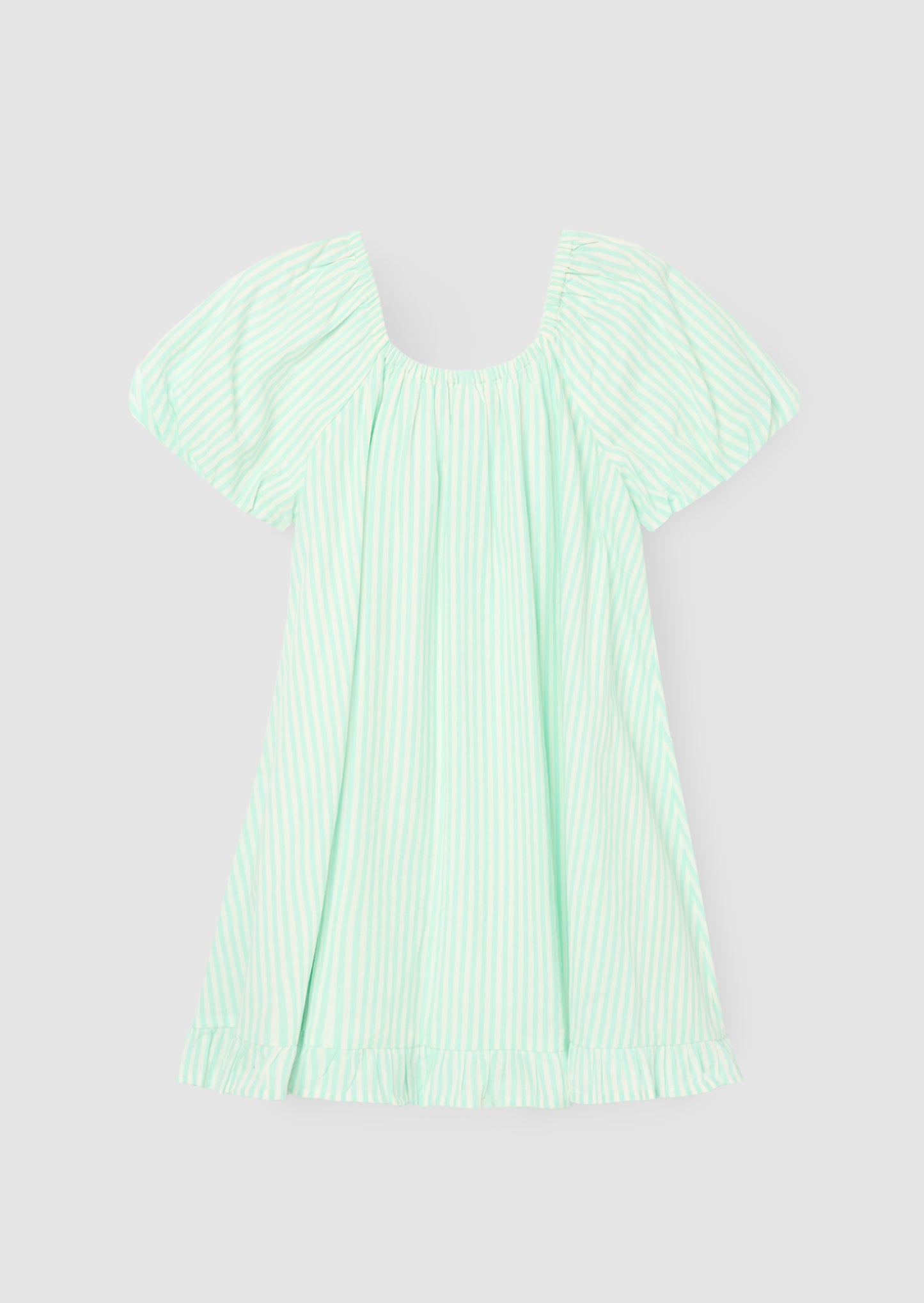 Coletta Corsage Stripe Swing Dress