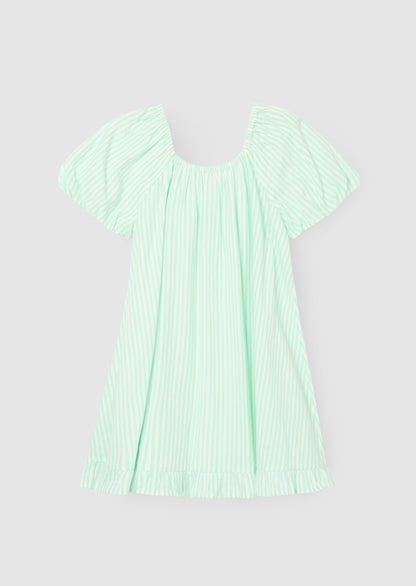 Coletta Corsage Stripe Swing Dress