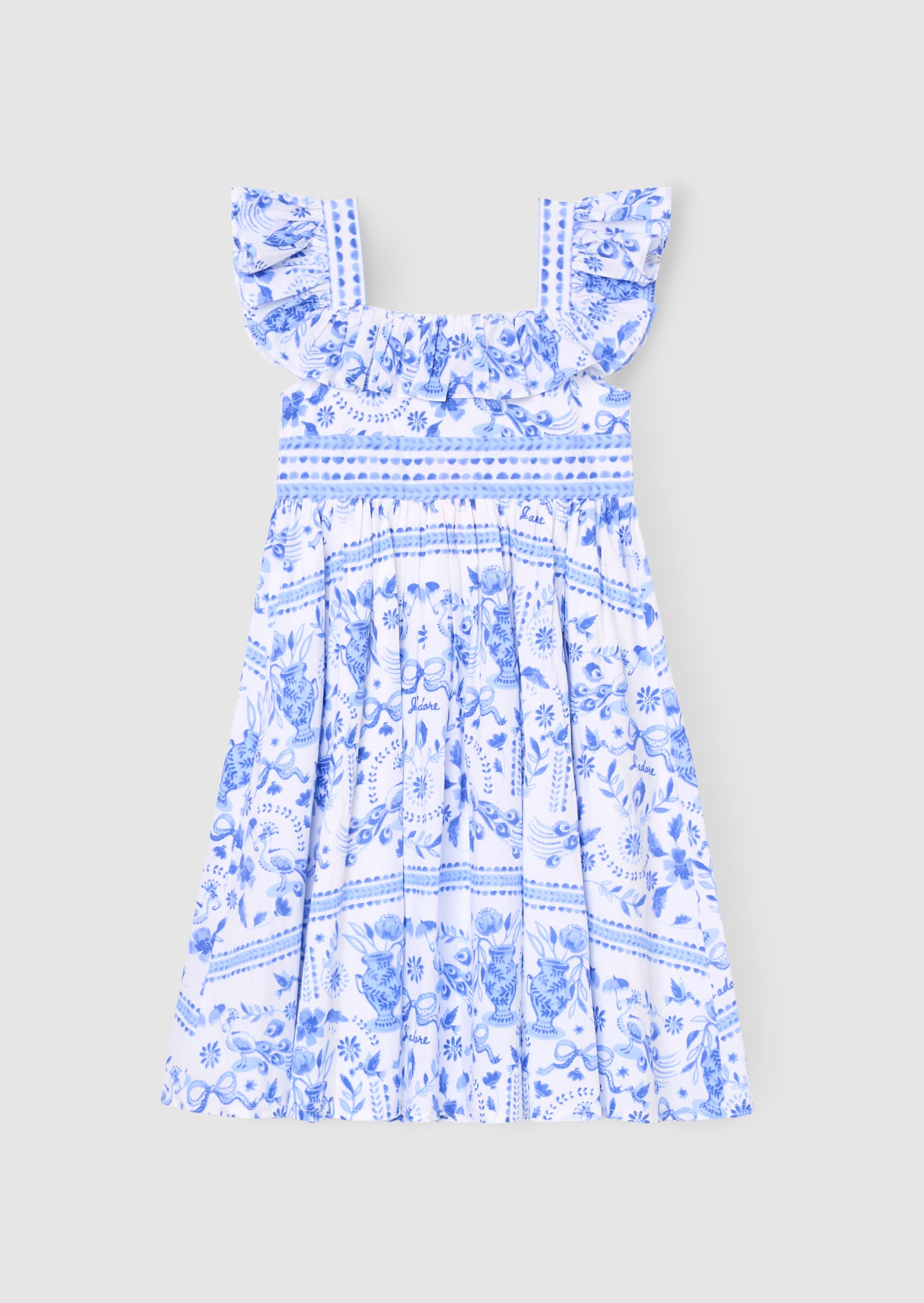 Ellery Print Ruffle Sleeve Dress