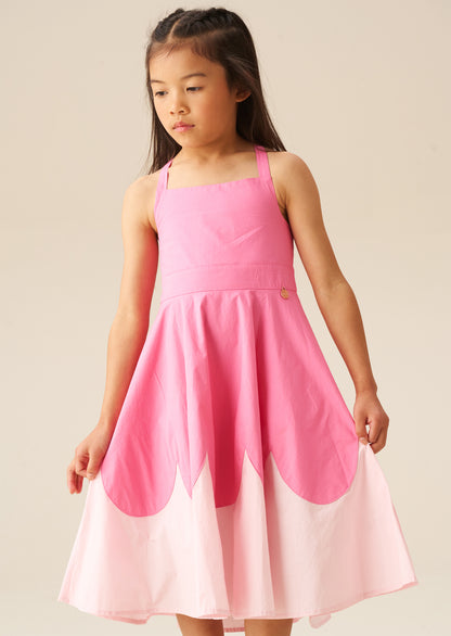 Allegra Pink Scallop Swing Dress